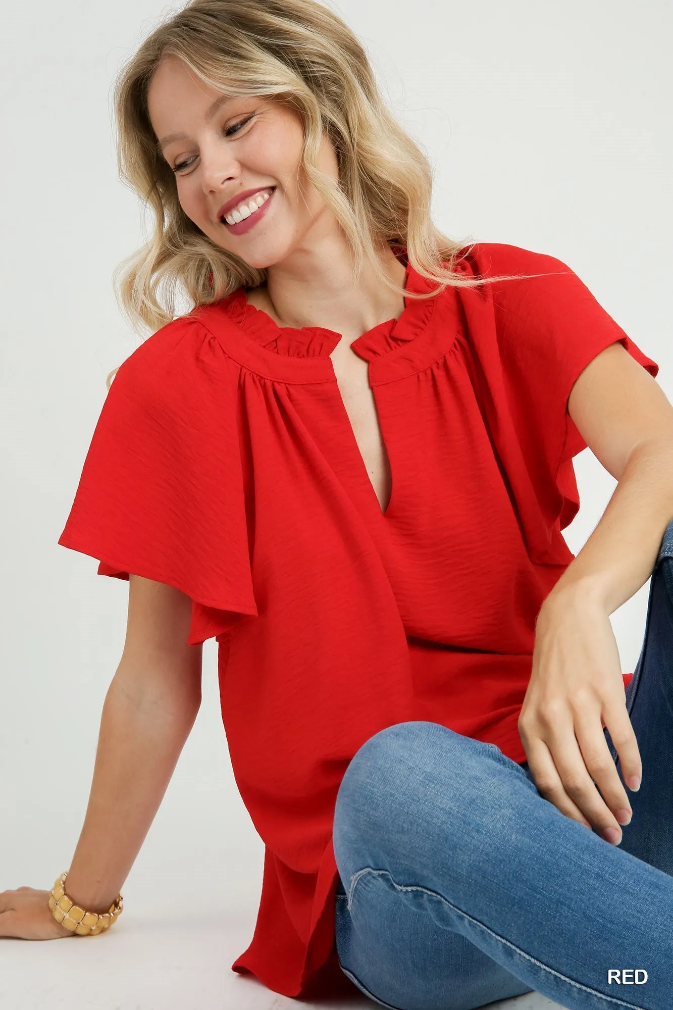 'With Ease' Top - Red