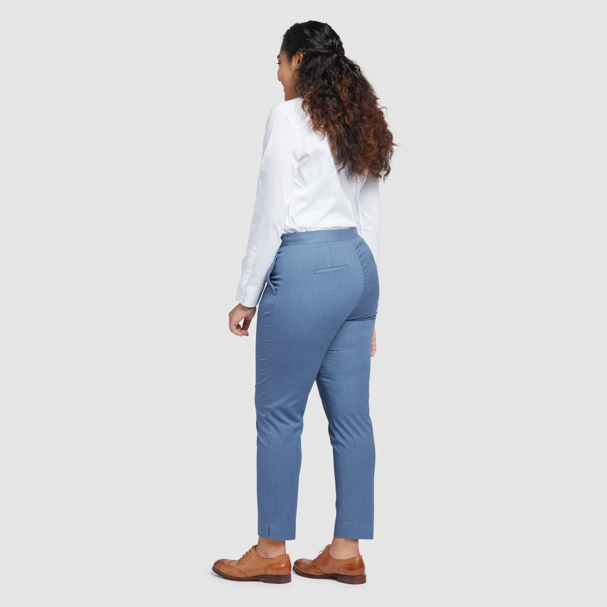 Women's Light Blue Suit Pants