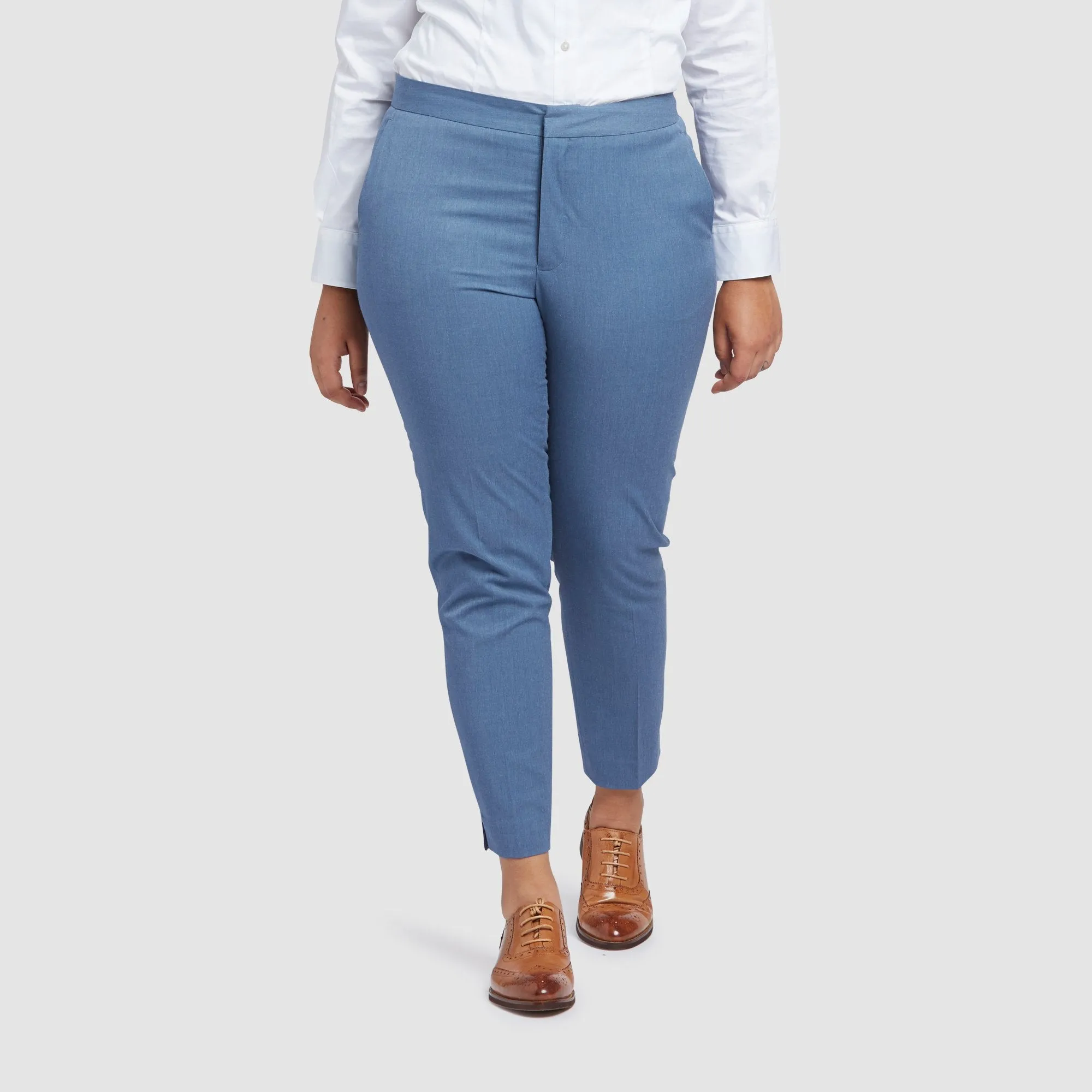 Women's Light Blue Suit Pants