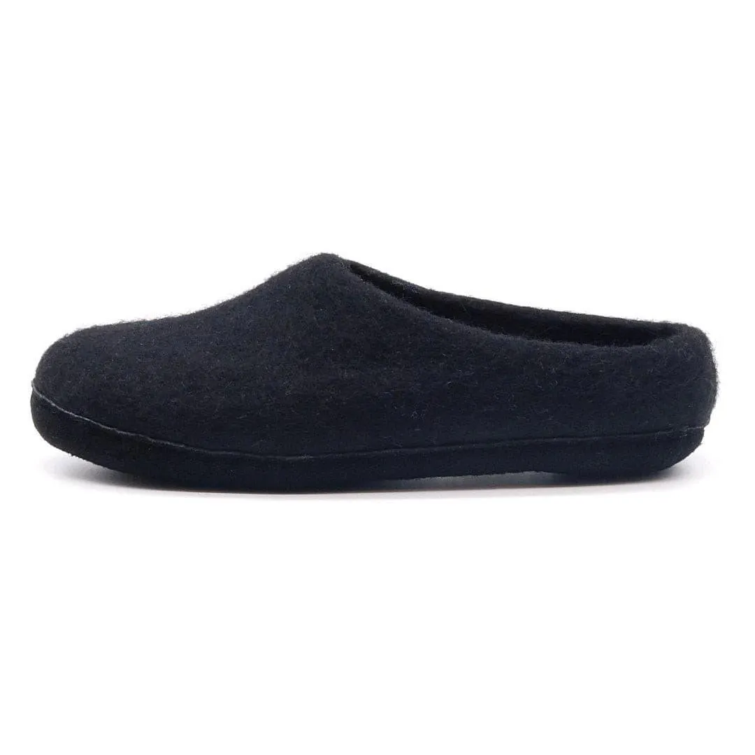 Women's 'Newport Noir' Wool House Shoe - Carbon