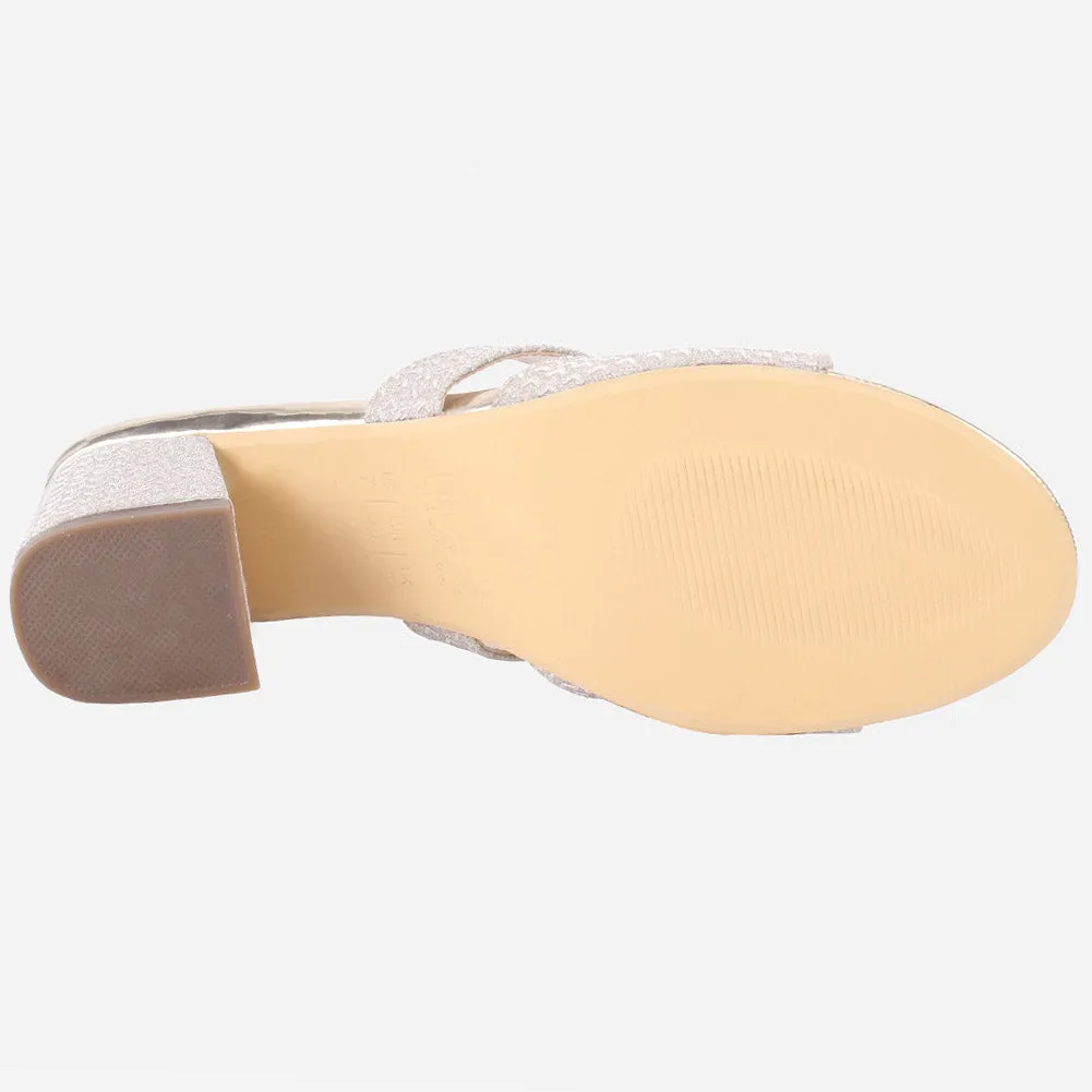 Womens "KENEDY" Shimmery Slip Ons Summer Sandals