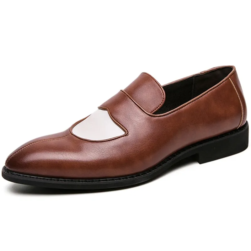 Yeknu Plus Size 39-48 Mens Slip on Wedding Shoes Microfiber Leather Formal Business Pointed Toe Dress Oxford Flats Shoes