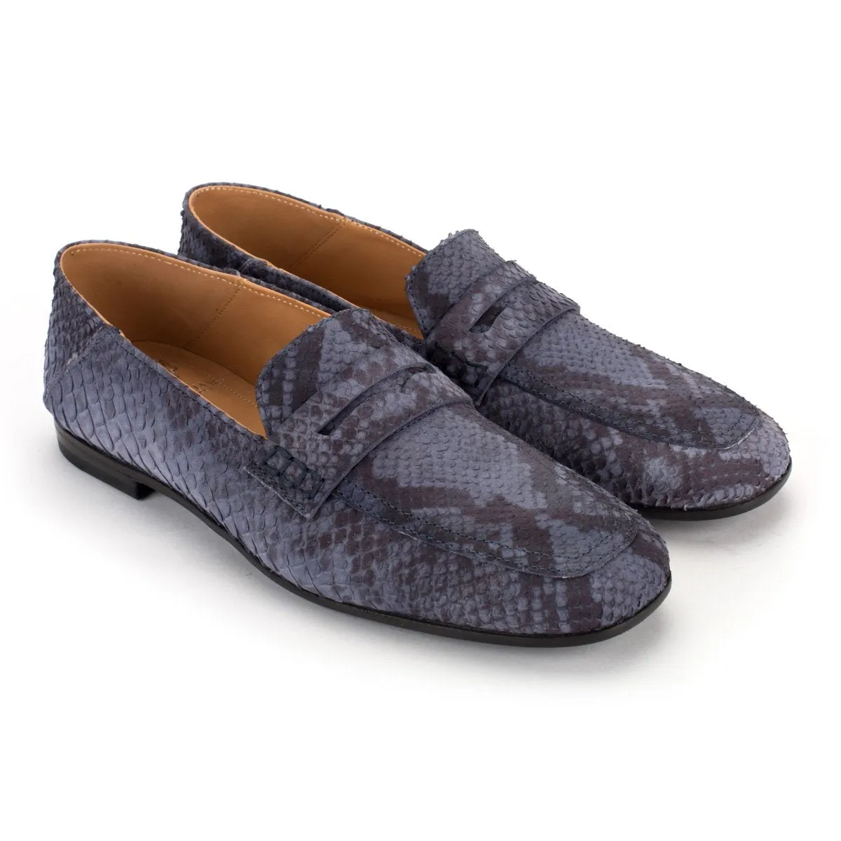 ZOE 56043<br> Blu python embossed  loafers